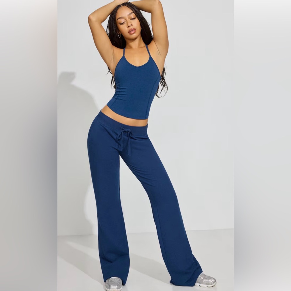 Garage Snatch Booty Terry Pants Midnight Blue